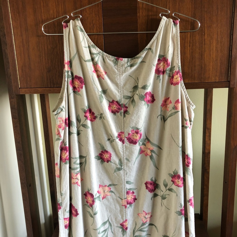 SOLD • linen floral tank dress - Picture 4 of 6